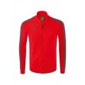 Erima Team Tracktop Essential Sports Jacket - comfortable, ribbed cuffs, side pockets - red/grey Men